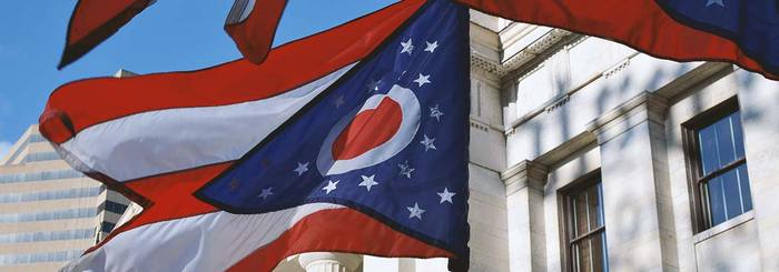 Ohio Flags at Statehouse