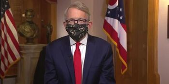 Gov Mike DeWine wearing Mask